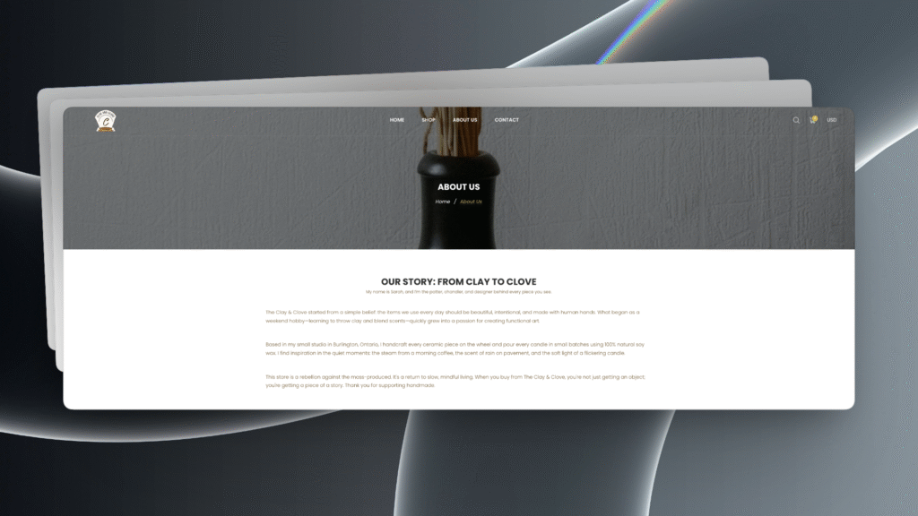 About Us page example