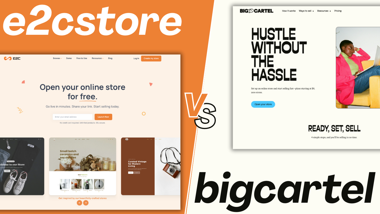 Choosing Your First E-commerce Platform: E2C Store vs. Big Cartel