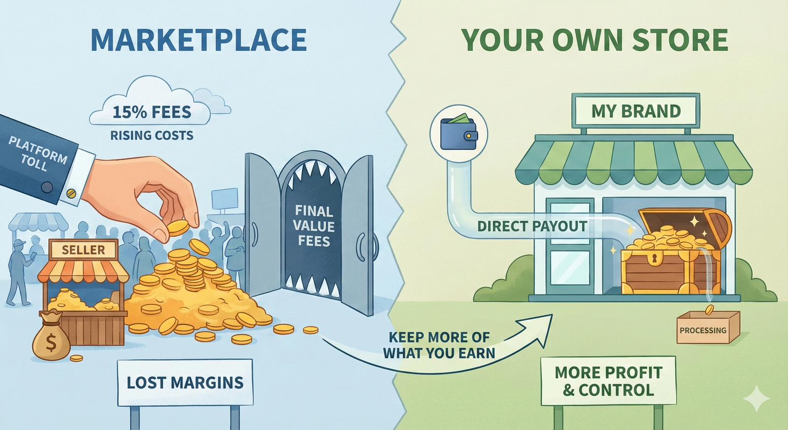 marketplace vs store